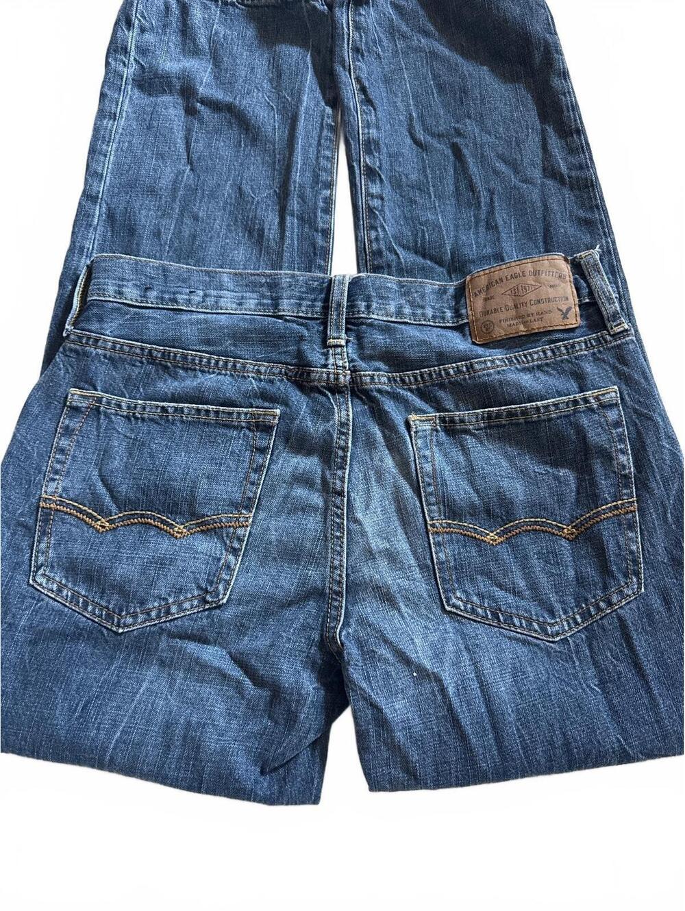 American Eagle Outfitters Original Straight Fit Blue Denim Jeans Size 30x32